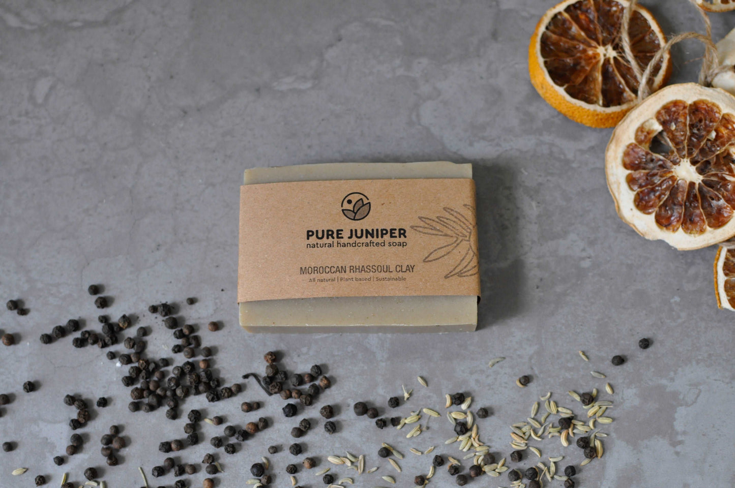 Pure Juniper - sapun premium natural - argila marocana - detoxifiant si hranitor - fenicul si piper negru
